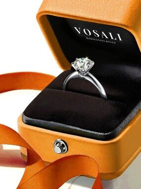1.5 Carat Round Cut  Moissonite Ring 925 Sterling